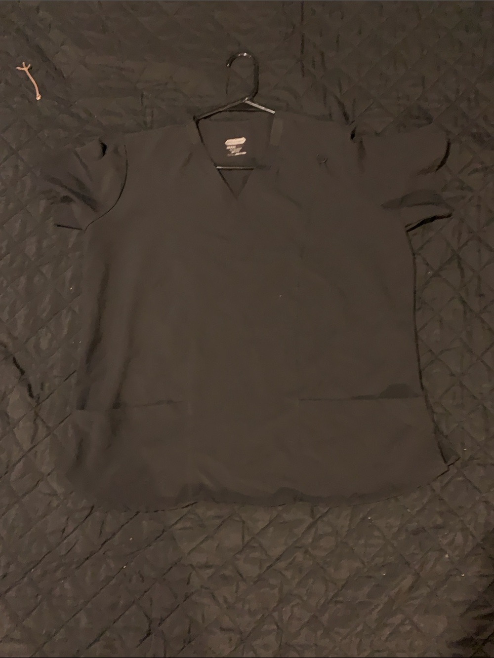 Men's Black V-Neck Short Sleeve Work Tee